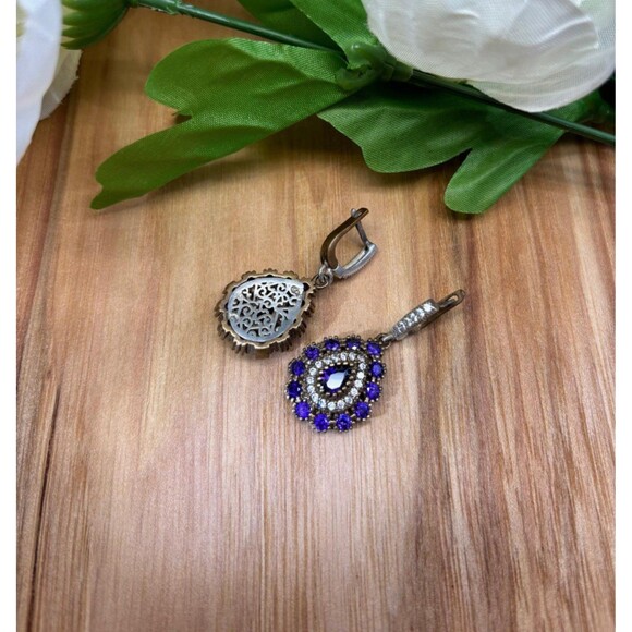 925 Sterling Silver Turkish Vintage Jewelry Set  for Women,NEW,Antique,Handmade - Picture 4 of 12